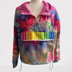 NWT Polaroid Tie Dye Retro Half Zip Jacket XL
